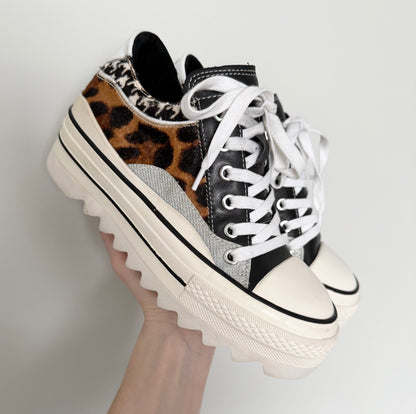 Women’s Wishbone Platform Beth Sneaker - Sparkle Cheetah (7)