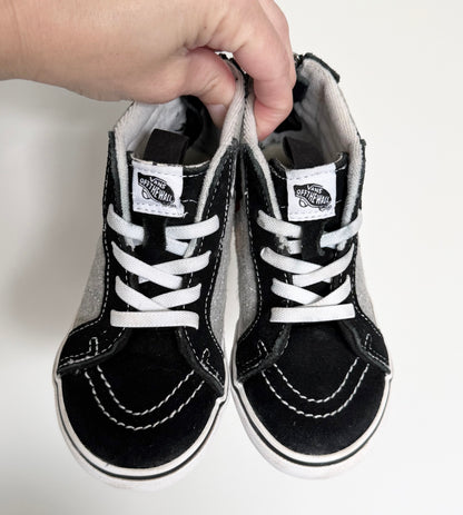 Vans x Disney Black & Grey Mickey Mouse High Top Stretch Lace & Zipper Sneakers (10)