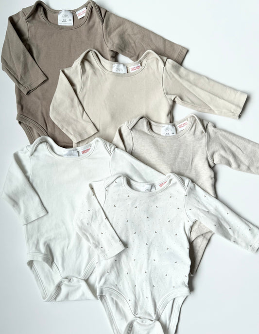 Zara Neutrals Bodysuit Bundle (1-3 Months)