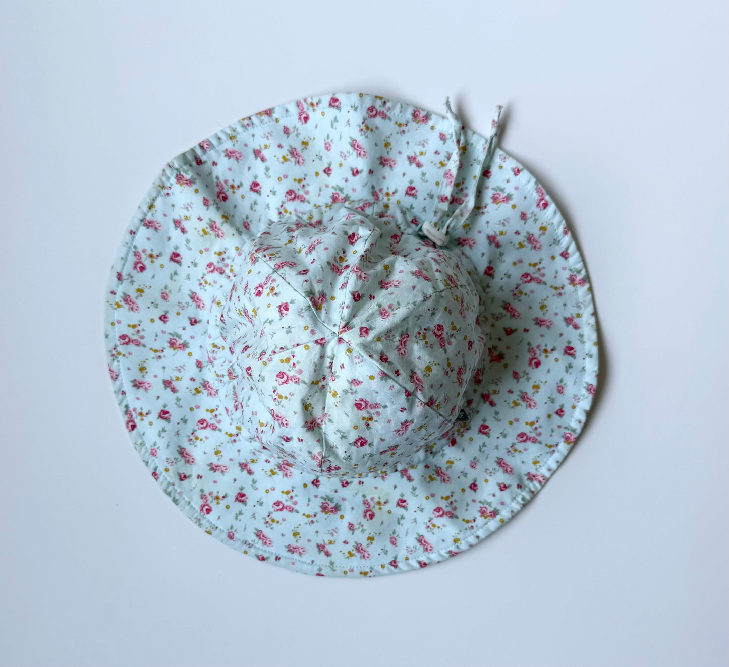 Jan & Jul Light Blue & Dainty Floral Sun Hat (2-5 Years)