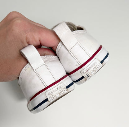 Converse White Leather Velcro Sneakers (9)
