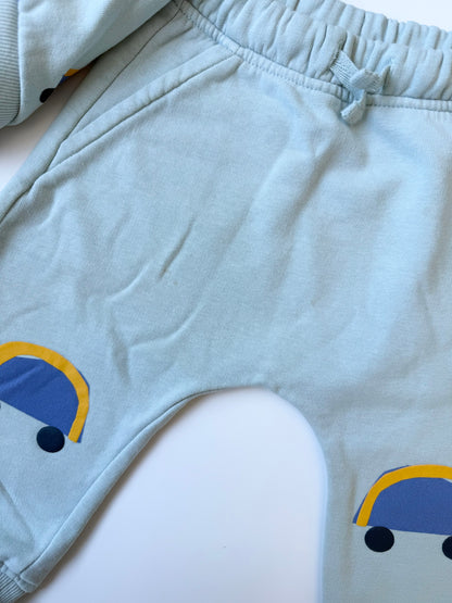 M&S Blue Cars Sweater & Pants Set (9-12 Months)