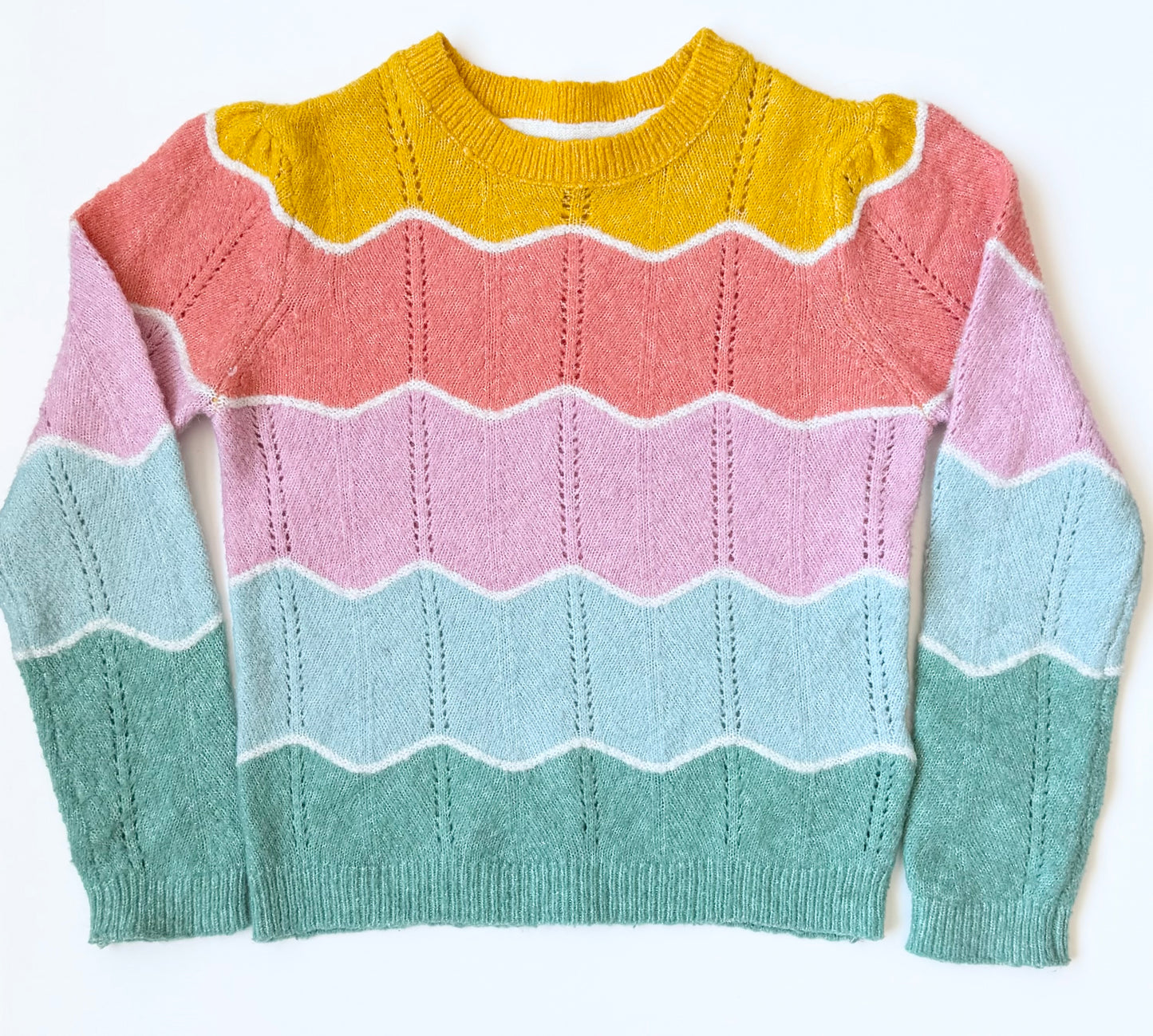 M&S Rainbow Sparkle Knit Sweater (6-7 Years)