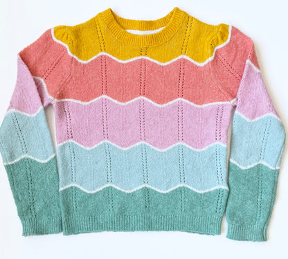 M&S Rainbow Sparkle Knit Sweater (6-7 Years)