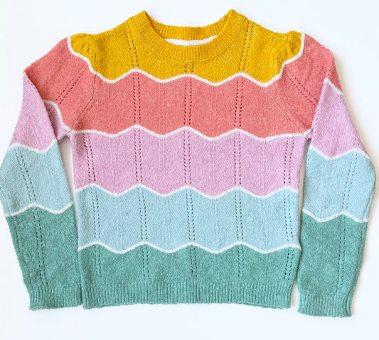 M&S Rainbow Sparkle Knit Sweater (6-7 Years)