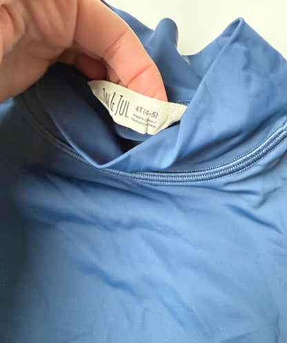Jan & Jul Navy Long Sleeve Rashguard Swim Top (4T)