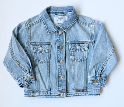 Zara Light Wash Denim Jacket (18-24 Months)