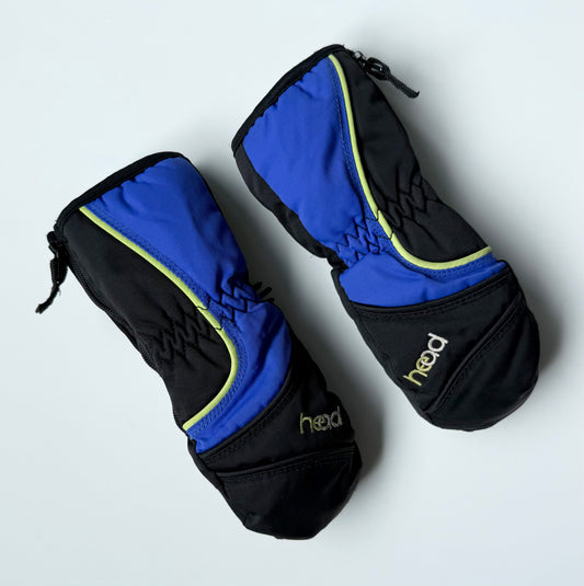 Head Junior Black & Blue Ski Mittens (2-4 Years)