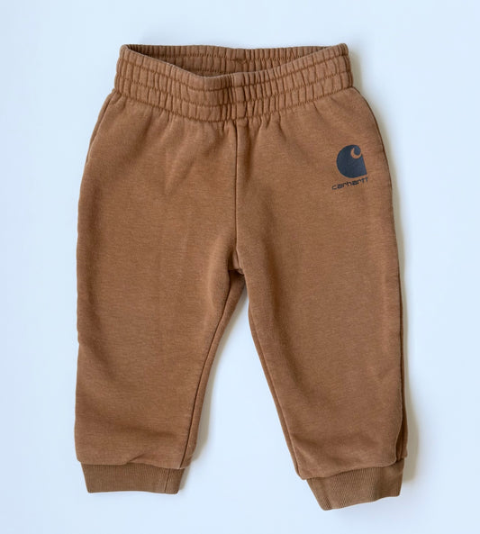 Carhartt Brown Fleece Logo Sweatpants (12 Months)