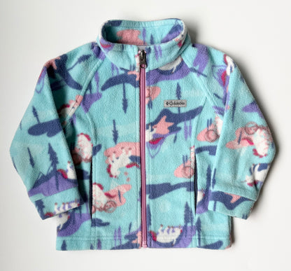 Columbia Light Blue Unicorns Fleece Zip Up (2T)