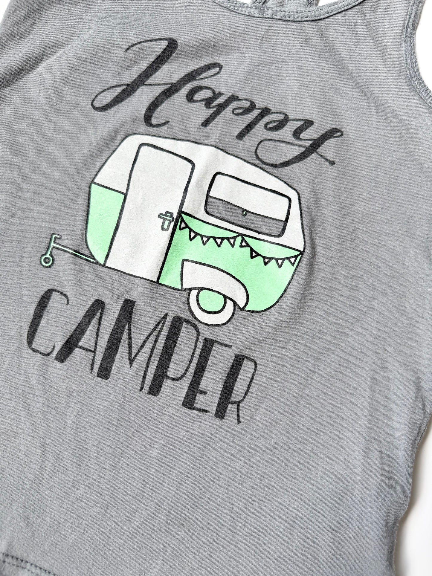 Little Orchard Grey “Happy Camper” Tank Top (6T)
