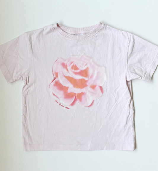 Zara Light Pink Rose “Love Comes First” T-Shirt (6-7 Years)