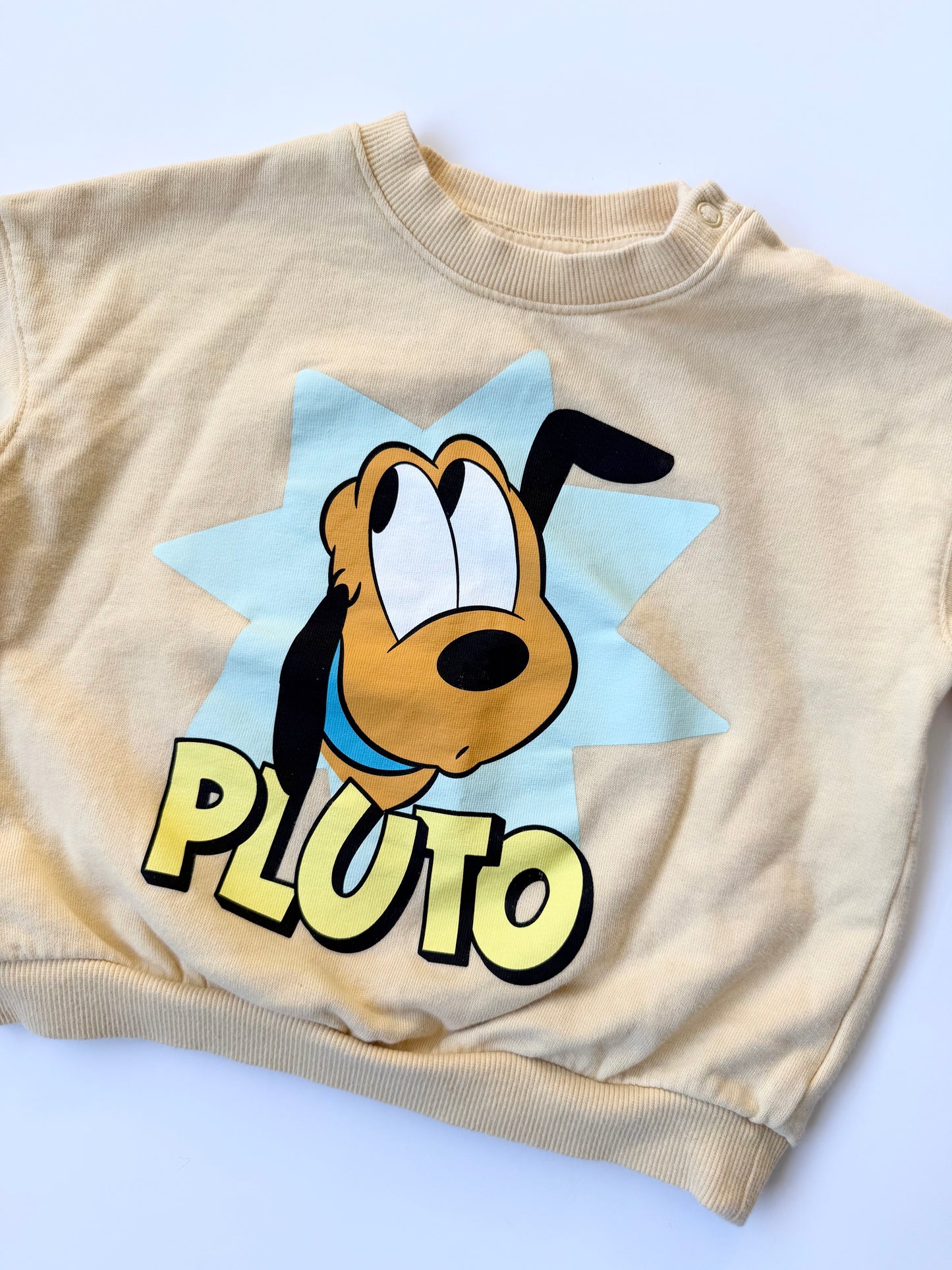 H&M x Disney Yellow Pluto Crewneck Sweater (12-18 Months)