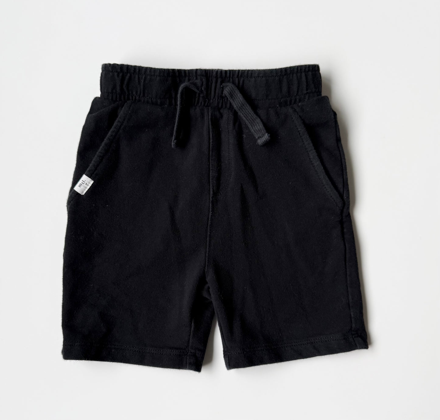 Miles the Label Black Sweat Shorts (24 Months)