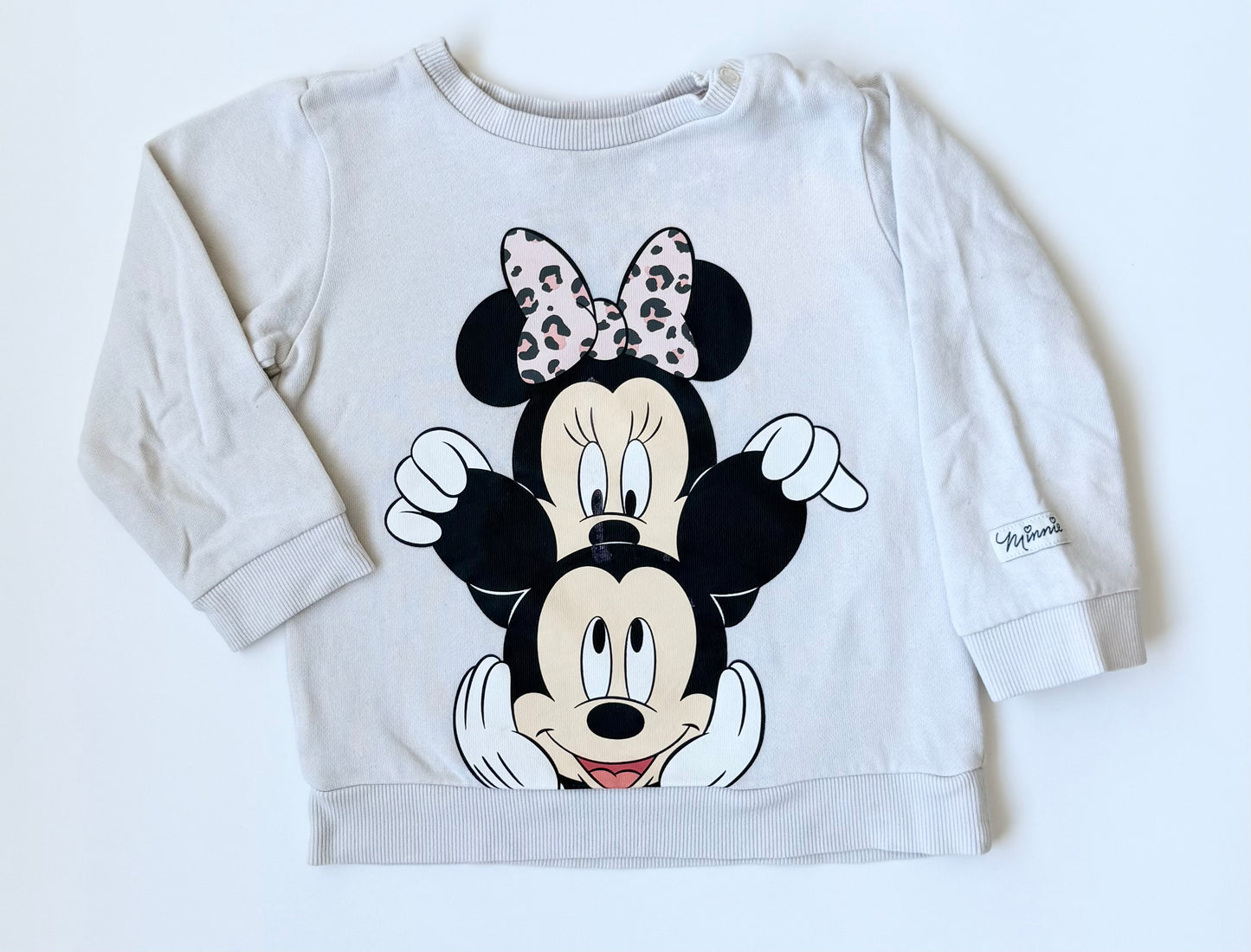 H&M x Disney Light Grey Minnie & Mickey Peekaboo Sweater (18-24 Months)