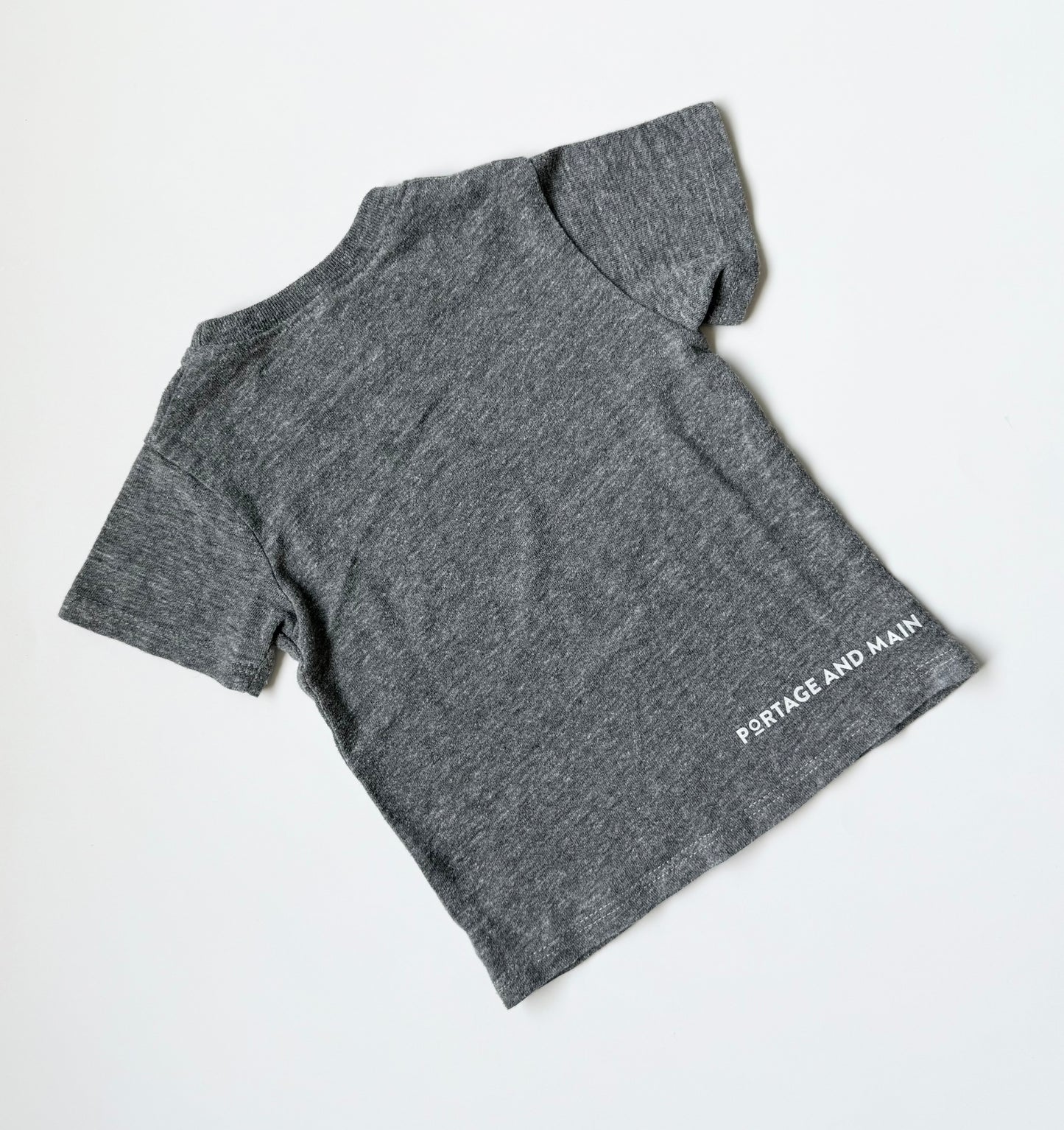Portage & Main Light Grey “No Talking During Hockey” T-Shirt (2T)