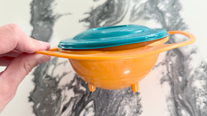Orange & Turquoise Non-Spill Snack Bowl