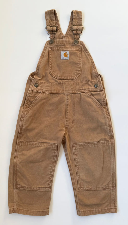 Vintage Carhartt Brown Distressed Overalls (2T)
