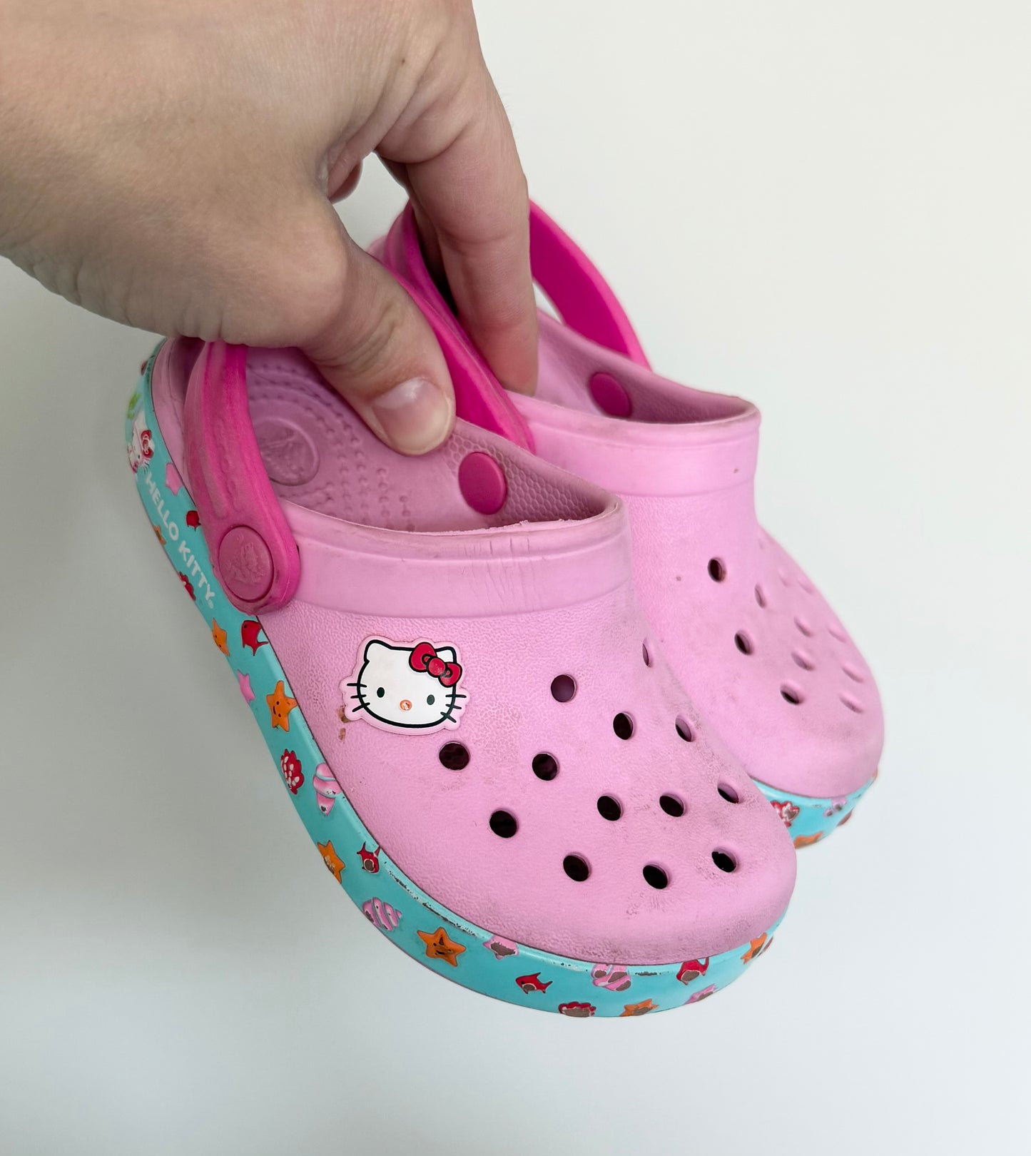 Crocs Pink Hello Kitty Clog Slip Ons (6/7)