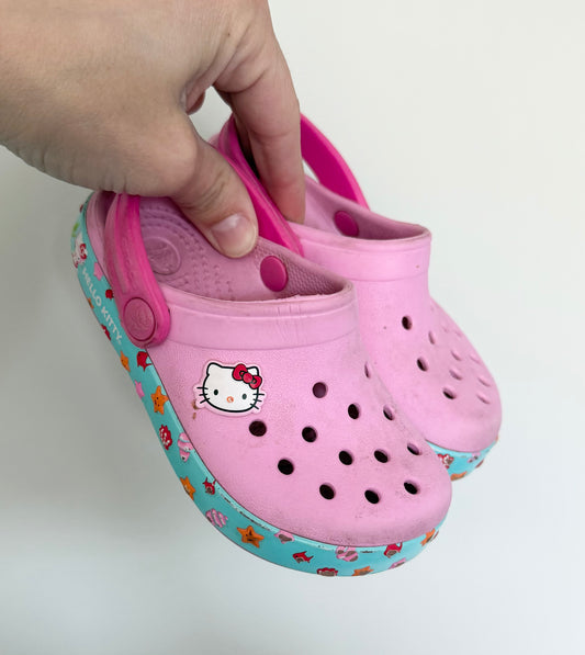 Crocs Pink Hello Kitty Clog Slip Ons (6/7)