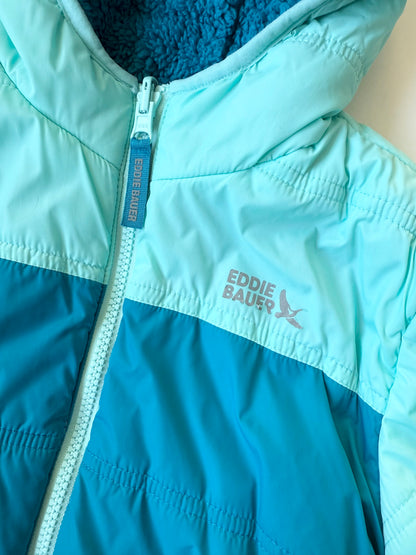 Eddie Bauer Blue Shades Puffer & Sherpa Reversible Jacket (7/8 Years)