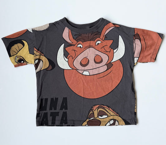 Zara x Disney Dark Grey Pumba “Hakuna Matata” T-Shirt (2-3 Years)