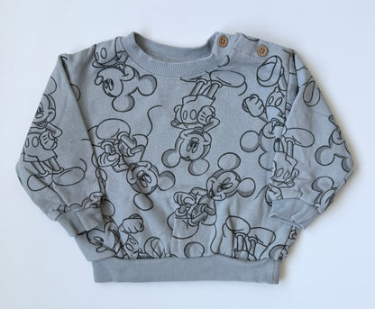Disney Baby Grey Mickey Mouse AOP Sweater & Pants Set (12 Months)