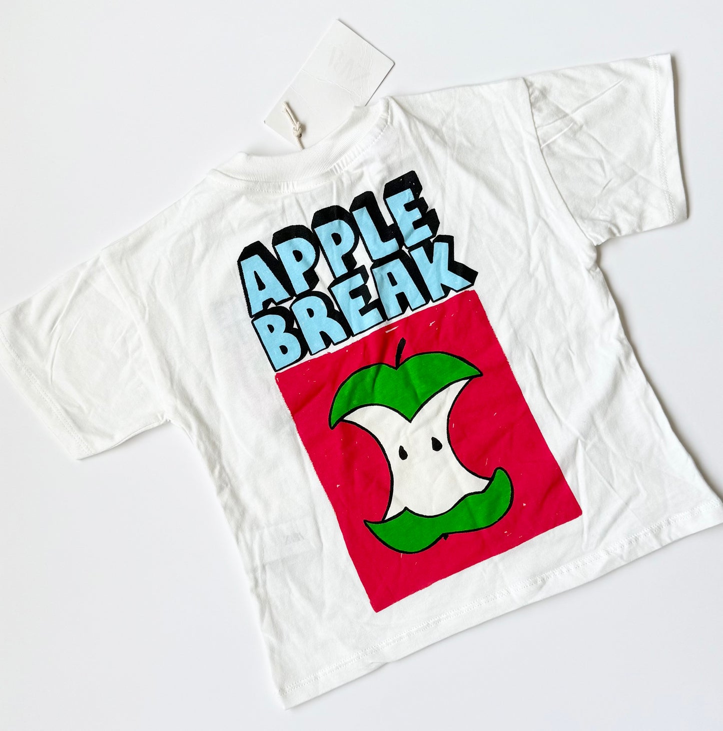 Zara White “Apple Break” T-Shirt - New (3 Years)