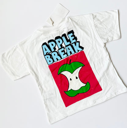 Zara White “Apple Break” T-Shirt - New (3 Years)
