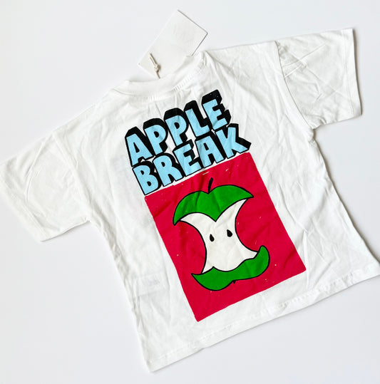 Zara White “Apple Break” T-Shirt - New (3 Years)