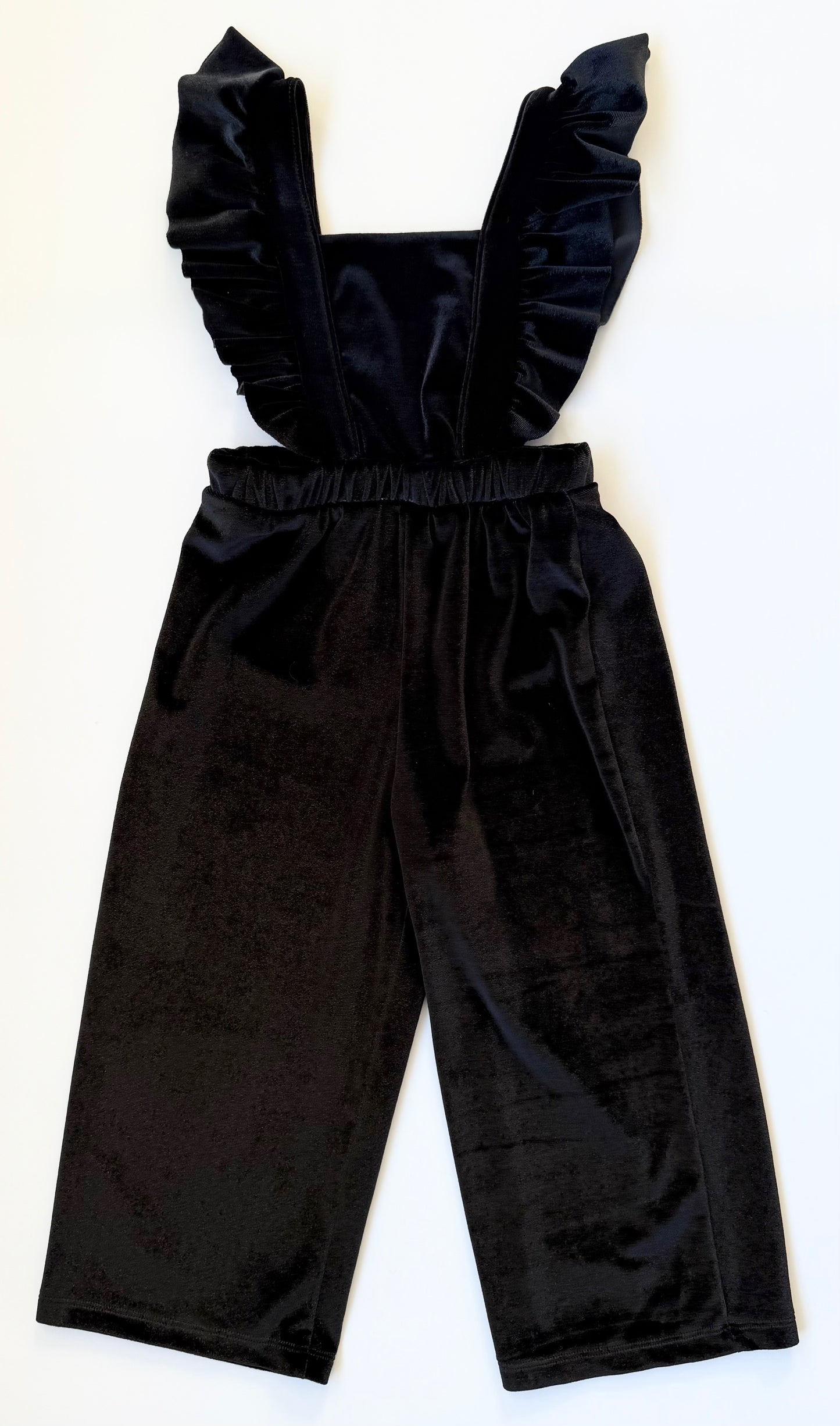 Zara Black Velvet Flutter Sleeve Jumpsuit (2-3 Years)