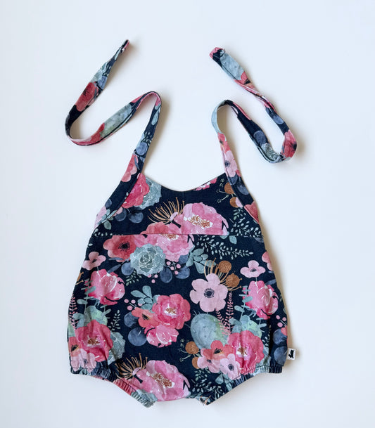 Little & Lively Colourful Floral Halter Summer Romper (6-12 Months)