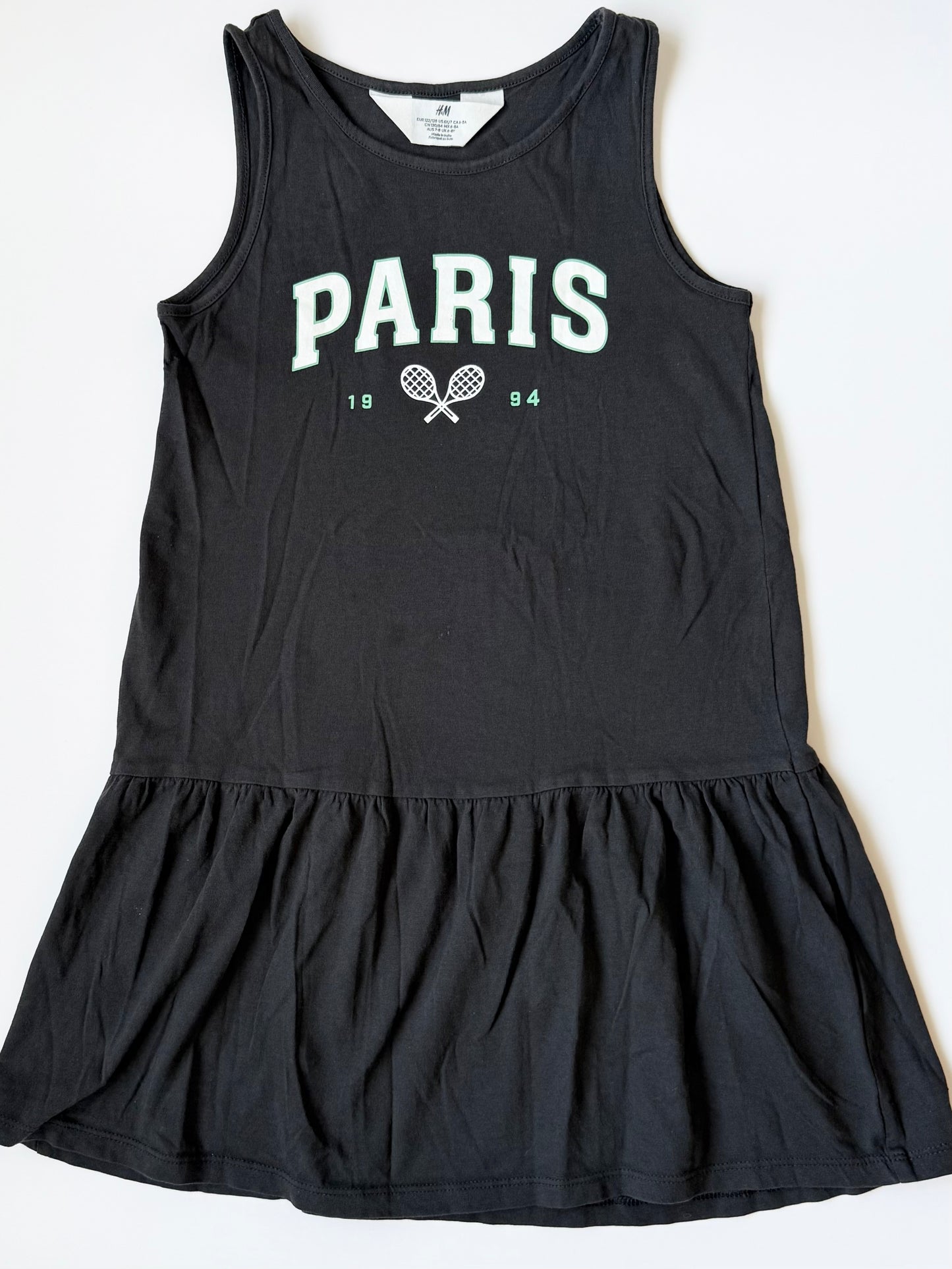 H&M Black “Paris” Tank Peplum Dress (6-8 Years)