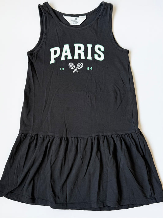 H&M Black “Paris” Tank Peplum Dress (6-8 Years)