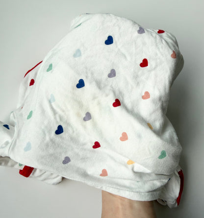 Kyte Multi Hearts Zipper Footie Sleeper (0-3 Months)