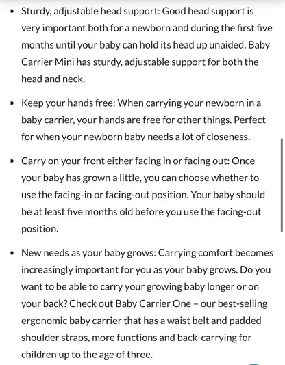 Baby Bjorn Baby Carrier Mini 3D Jersey in Light Grey