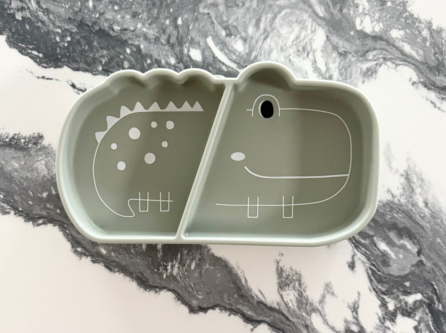 Loulou Lollipop Aly Alligator Green Suction Snack Plate