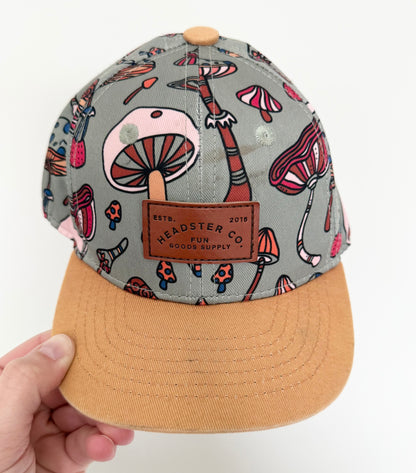 Headster Green & Brown Mushrooms SnapBack Hat (48CM)