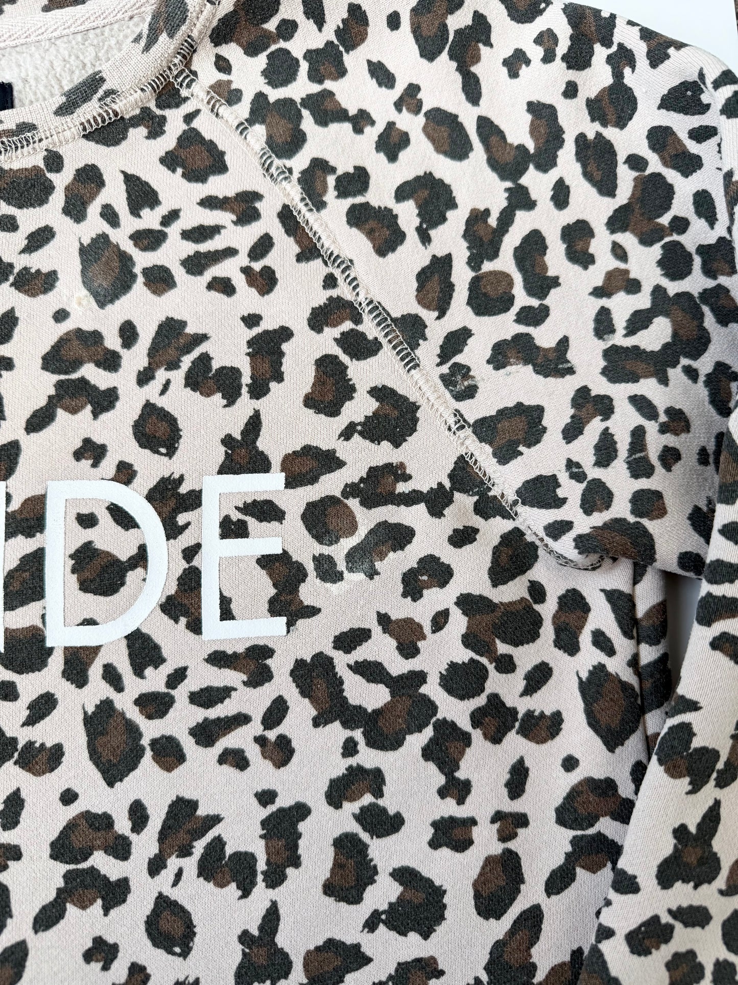 Brunette the Label Cheetah “Blonde”Crewneck Sweater (10/12 Years)