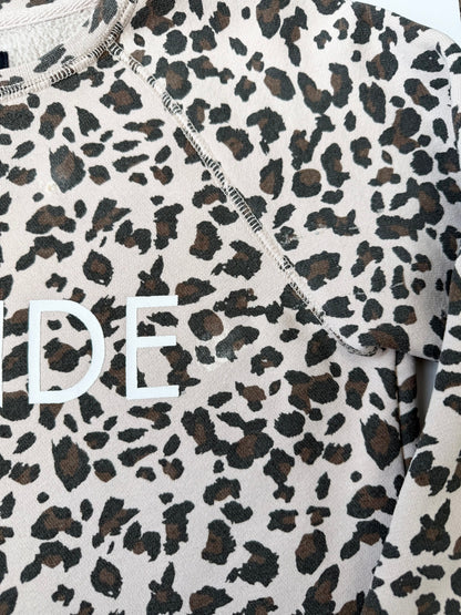 Brunette the Label Cheetah “Blonde”Crewneck Sweater (10/12 Years)