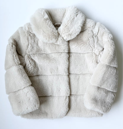 Joe Fresh x Jillian Harris Biege Faux Fur Mini Harris Coat (3T)