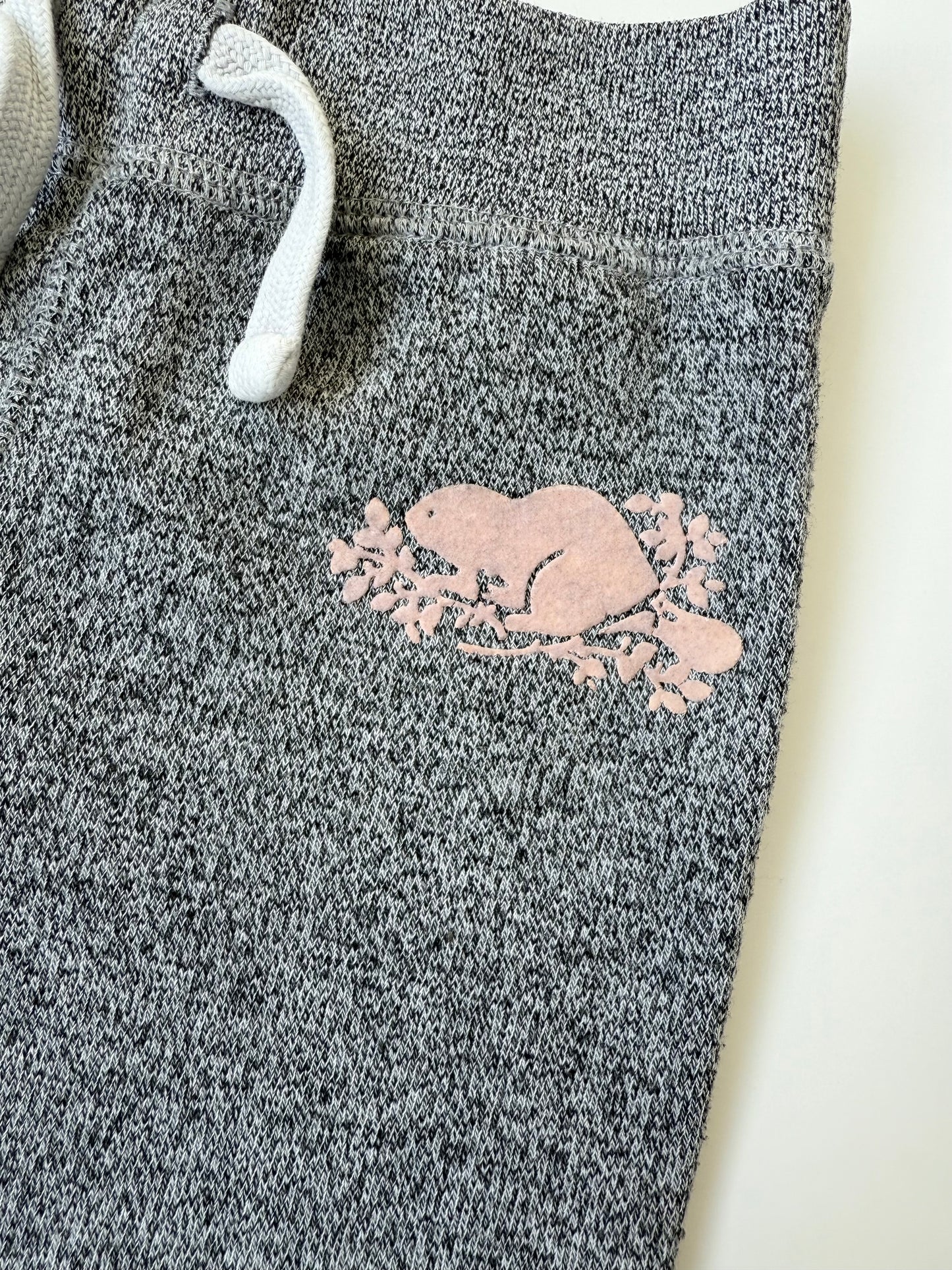 Roots Grey Heathered & Pink Beaver Sweatpants (3T)