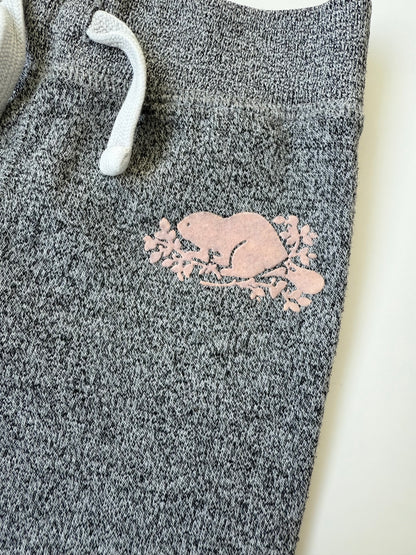 Roots Grey Heathered & Pink Beaver Sweatpants (3T)