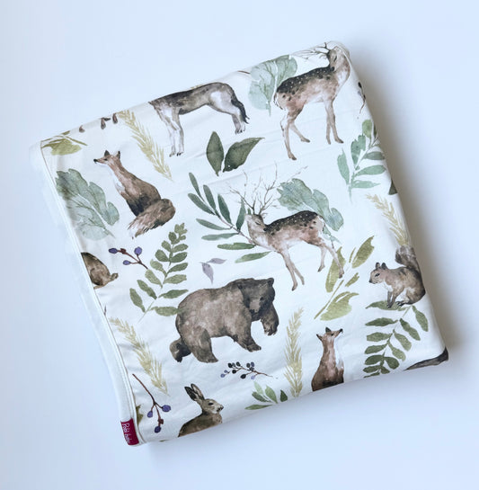 Pobi Baby Brown Woodland Creatures Blanket