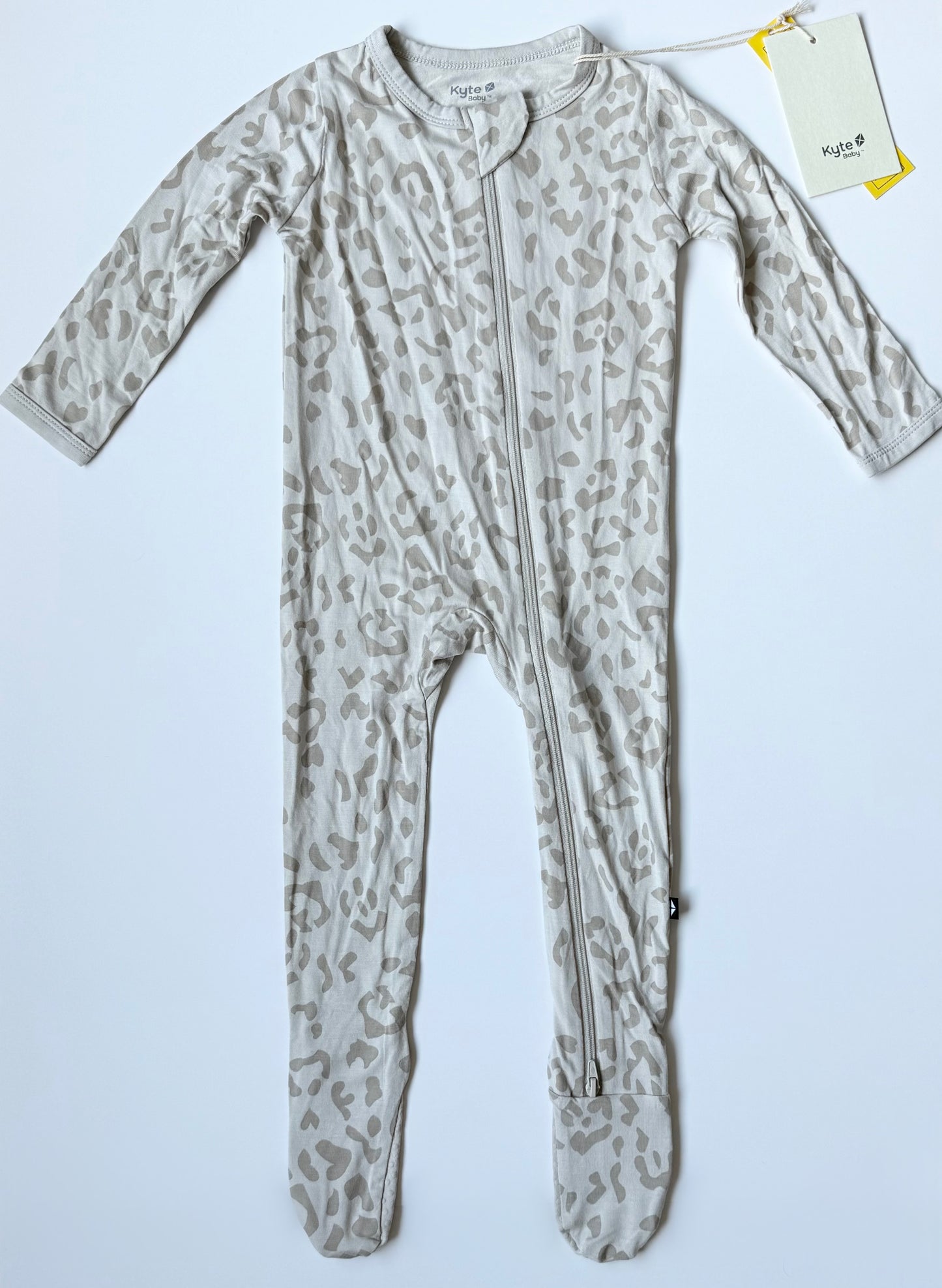 Kyte Oat Leopard Zipper Footie Sleeper - New (12-18 Months)