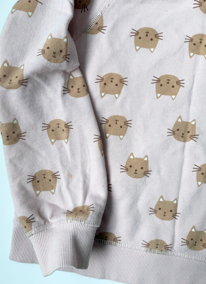 Hanna Andersson Pink Cats Sweater (8 Years)
