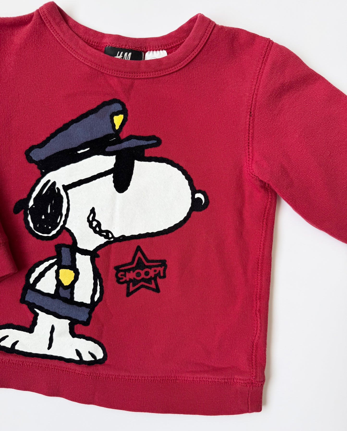 H&M x Peanuts Red Police Officer Snoopy Sweater (1-2 Years)