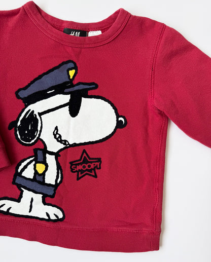 H&M x Peanuts Red Police Officer Snoopy Sweater (1-2 Years)
