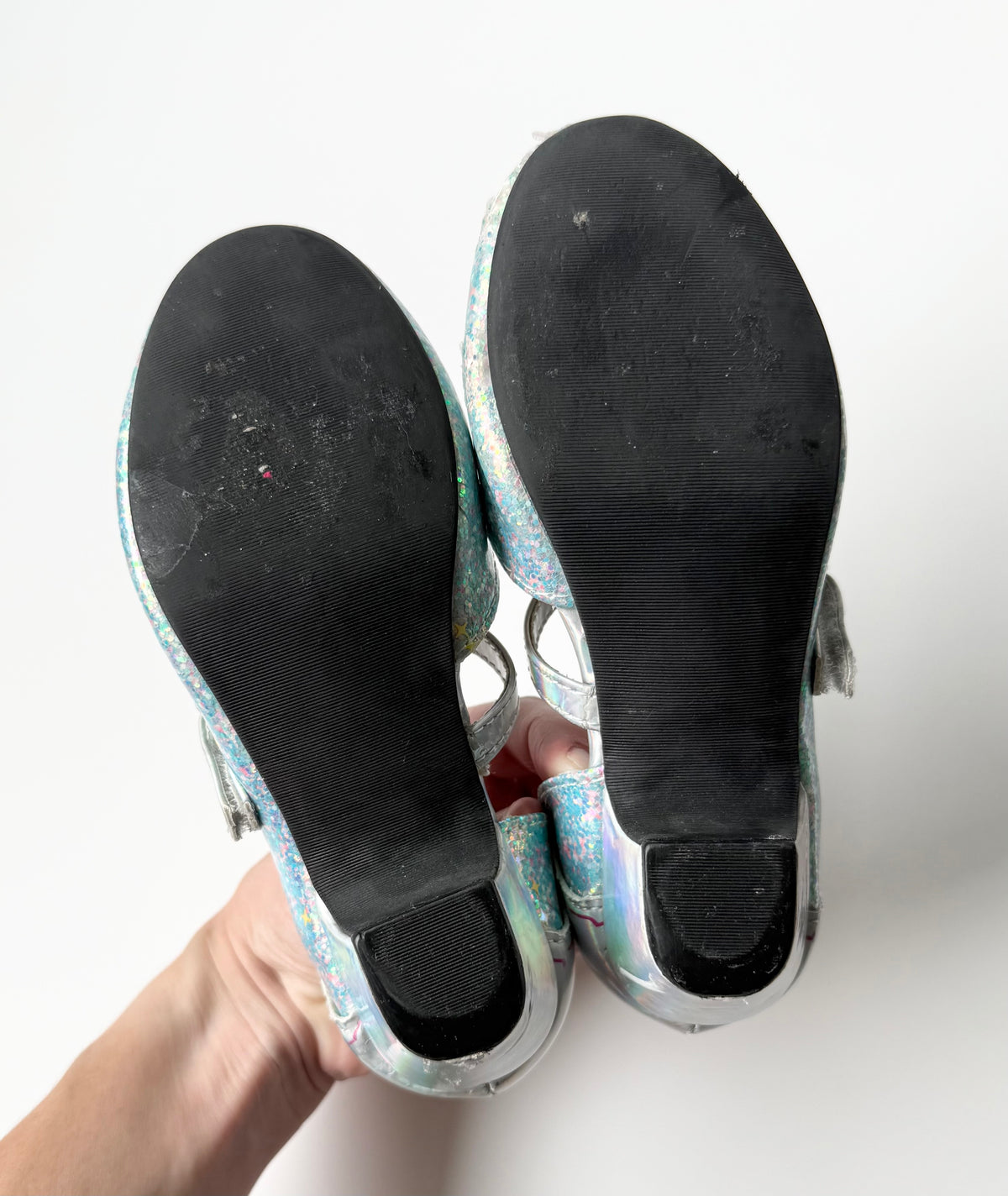 Disney Pricnesses Silver Sparkle Dress Up Shoes (11)