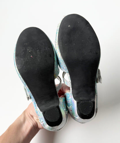 Disney Pricnesses Silver Sparkle Dress Up Shoes (11)